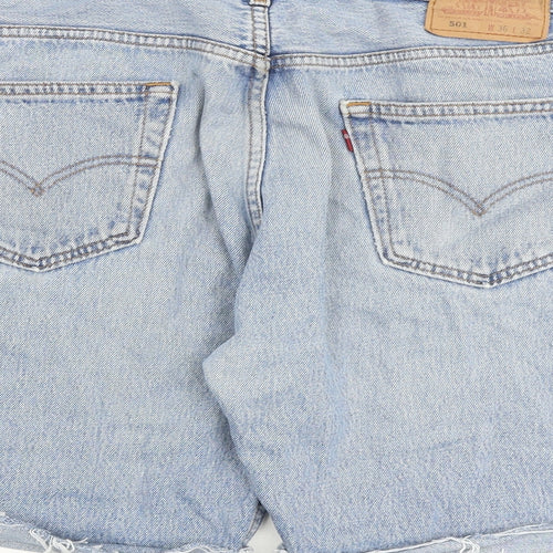 Levi's Mens Blue Cotton Chino Shorts Size 36 in L8 in Regular Button