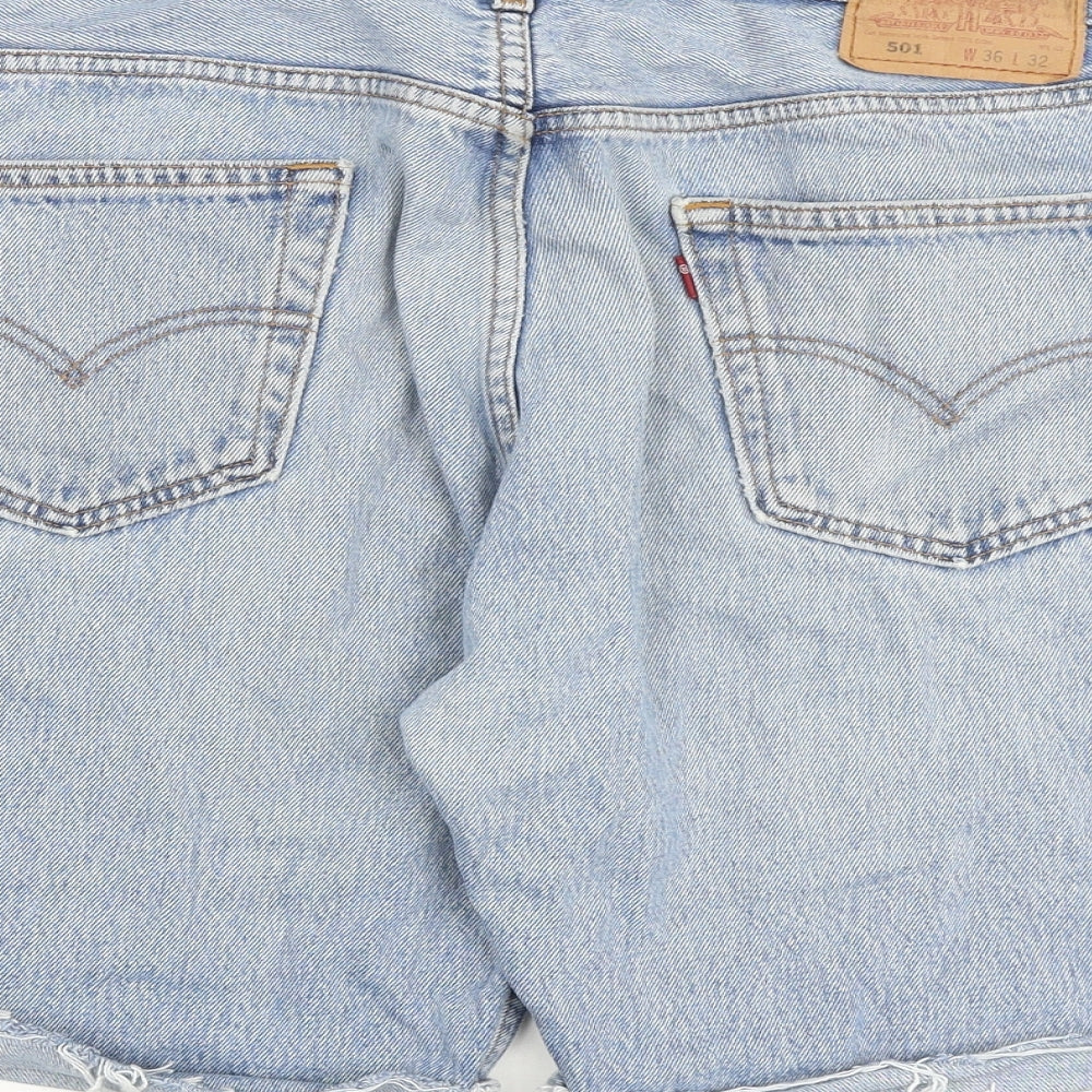 Levi's Mens Blue Cotton Chino Shorts Size 36 in L8 in Regular Button