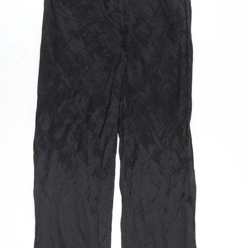 & Other Stories Womens Black Polyester Trousers Size 6 L33 in Regular Zip