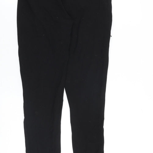 River Island Mens Black Geometric Cotton Jogger Trousers Size 28 in L30 in Regular Drawstring