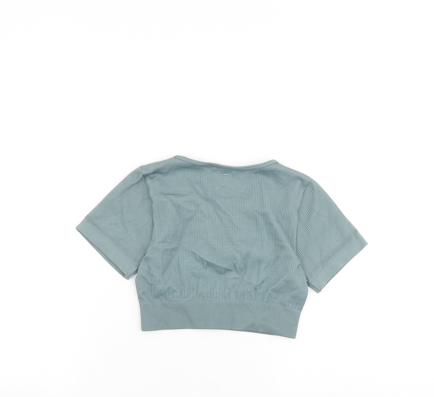 XOXO Womens Green Nylon Cropped Tank Size S Round Neck