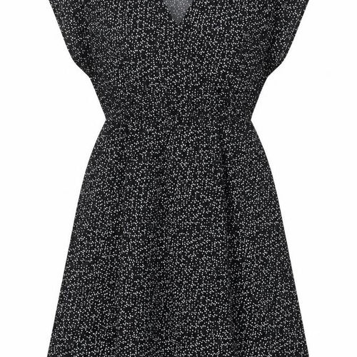 Uniqlo Womens Black Geometric Polyester A-Line Size XS V-Neck Pullover