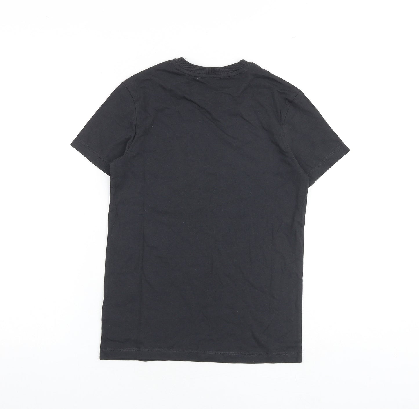 Marks and Spencer Boys Grey 100% Cotton Pullover T-Shirt Size 9-10 Years Crew Neck Pullover