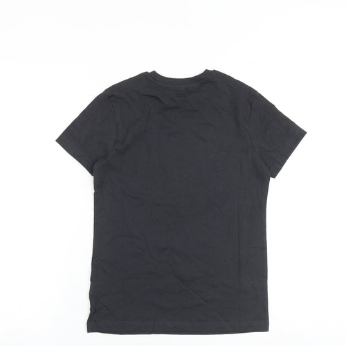 Marks and Spencer Boys Grey 100% Cotton Pullover T-Shirt Size 9-10 Years Crew Neck Pullover
