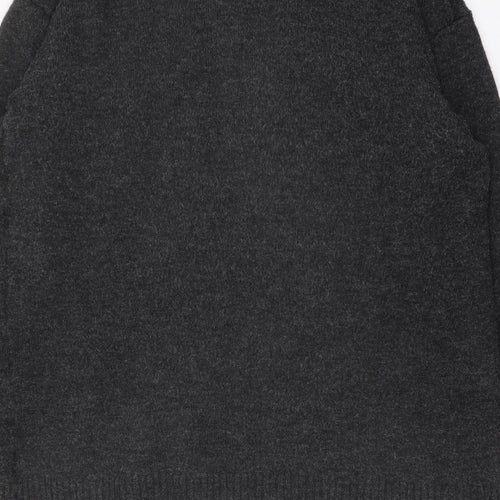 H&M Womens Grey V-Neck Polyester Cardigan Jumper Size M