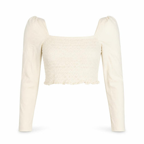 Topshop Womens Beige Cotton Cropped Tank Size 14 Square Neck
