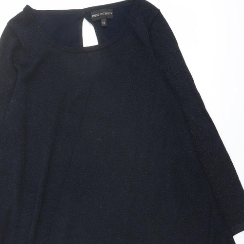 NEXT Womens Blue Round Neck Viscose Pullover Jumper Size 12