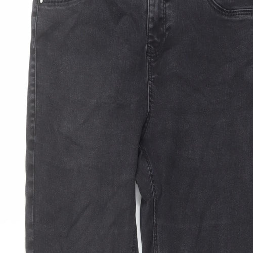 Dorothy Perkins Womens Grey Cotton Skinny Jeans Size 16 L27 in Regular Button