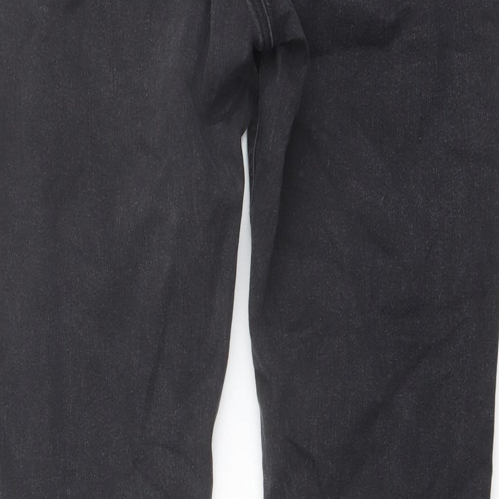 Dorothy Perkins Womens Grey Cotton Skinny Jeans Size 16 L27 in Regular Button