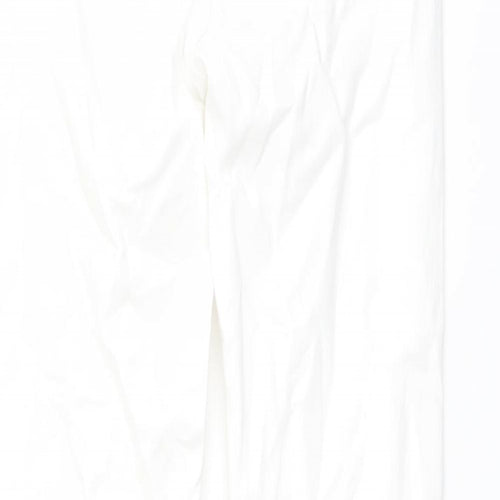 Marks and Spencer Womens White Cotton Skinny Jeans Size 8 L29 in Regular Button