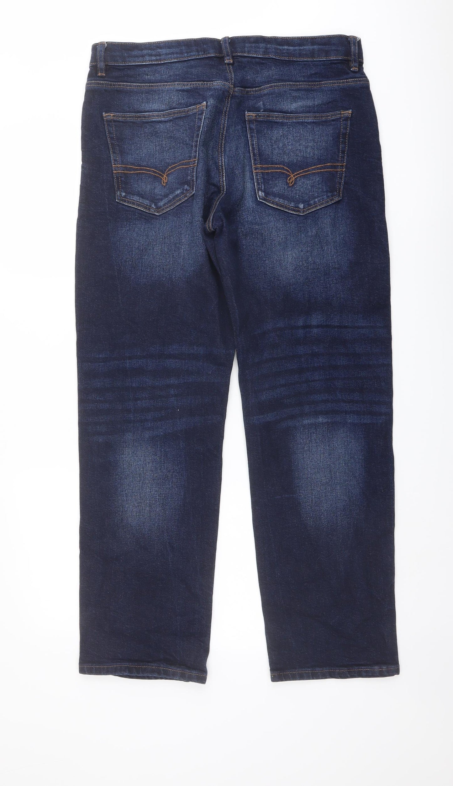 NEXT Mens Blue Cotton Straight Jeans Size 32 in L29 in Regular Button