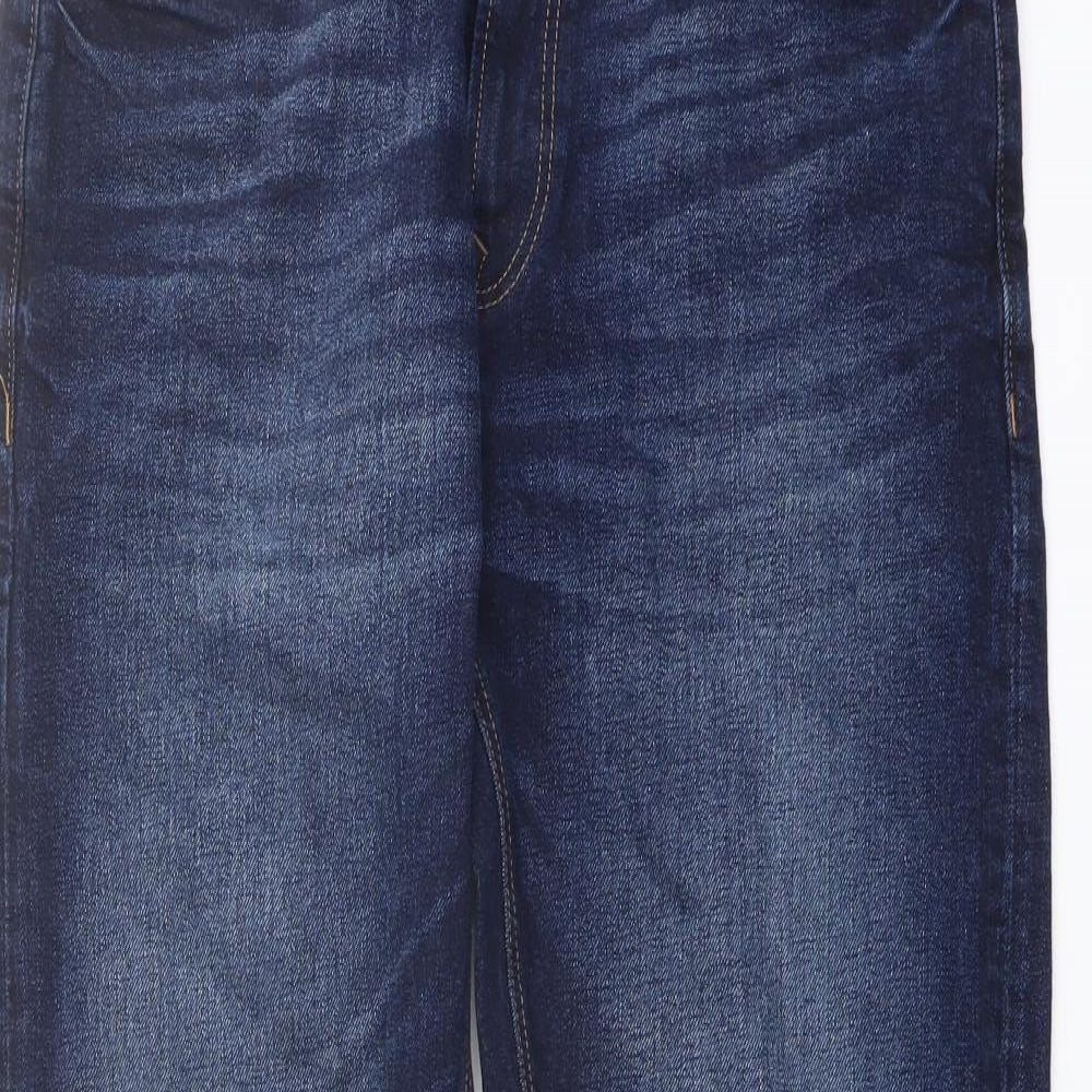 NEXT Mens Blue Cotton Straight Jeans Size 32 in L29 in Regular Button