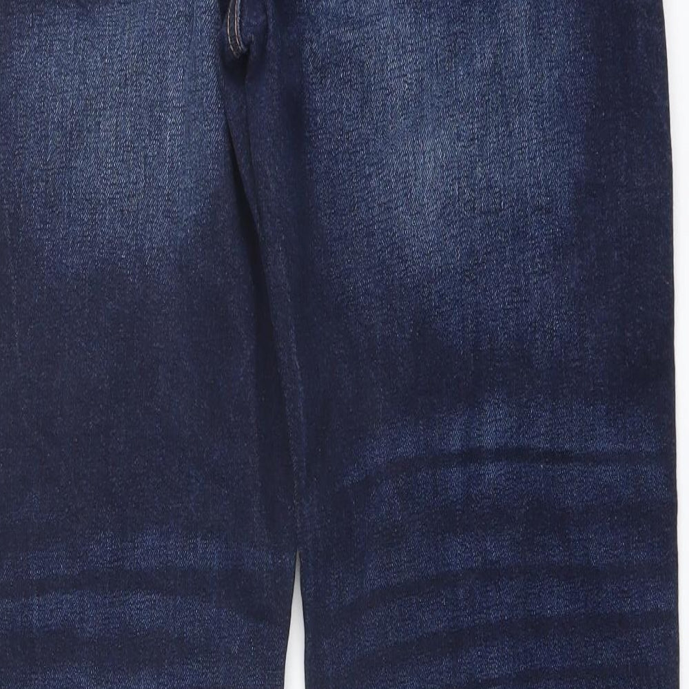 NEXT Mens Blue Cotton Straight Jeans Size 32 in L29 in Regular Button
