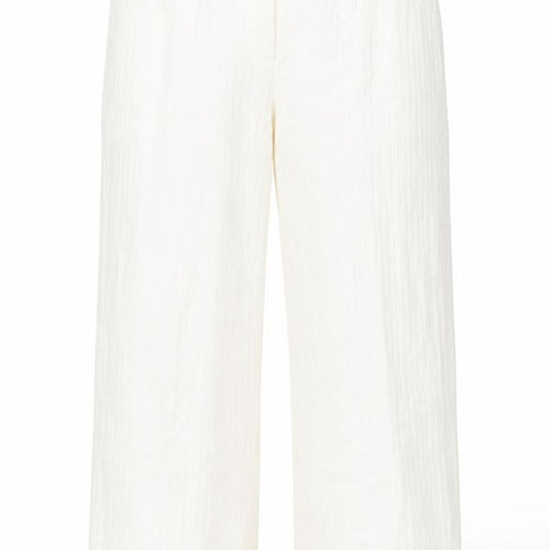 Marks and Spencer Womens Ivory Cotton Trousers Size 20 L21 in Regular Button