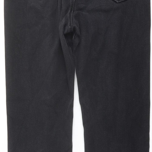 Autograph Womens Grey Cotton Straight Jeans Size 12 L28 in Regular Button