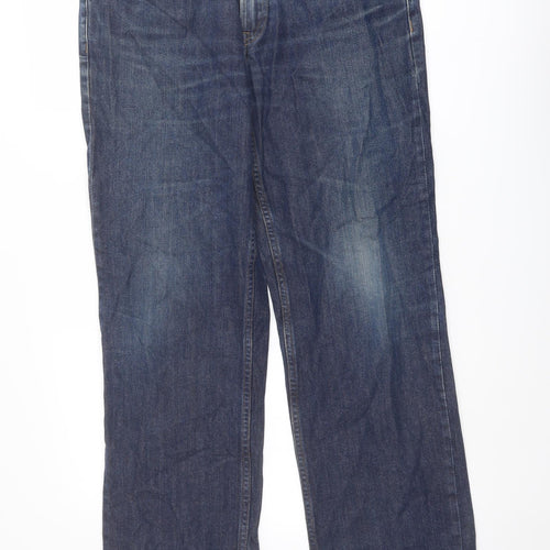 Timberland Mens Blue Cotton Straight Jeans Size 34 in L29 in Regular Button