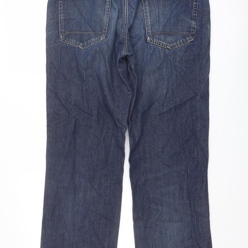 Timberland Mens Blue Cotton Straight Jeans Size 34 in L29 in Regular Button