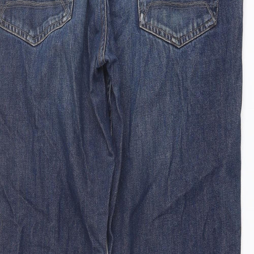 Timberland Mens Blue Cotton Straight Jeans Size 34 in L29 in Regular Button