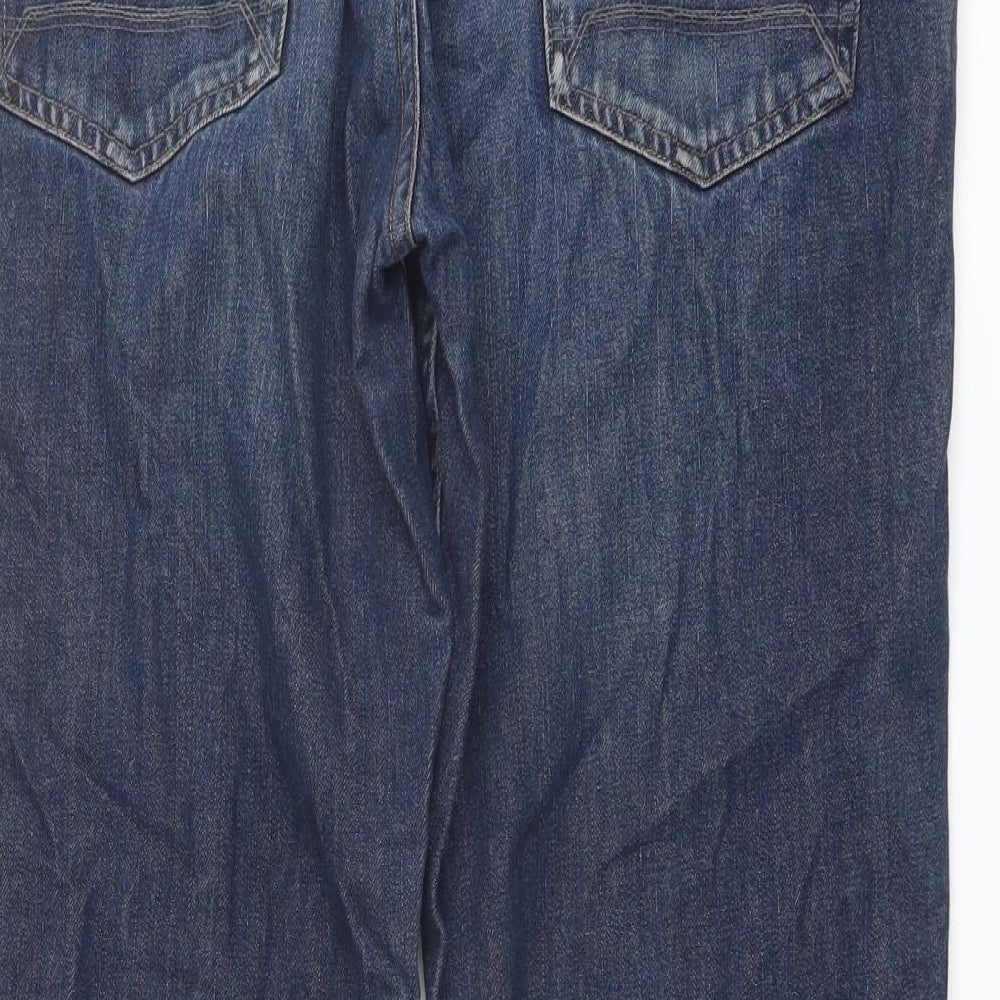 Timberland Mens Blue Cotton Straight Jeans Size 34 in L29 in Regular Button