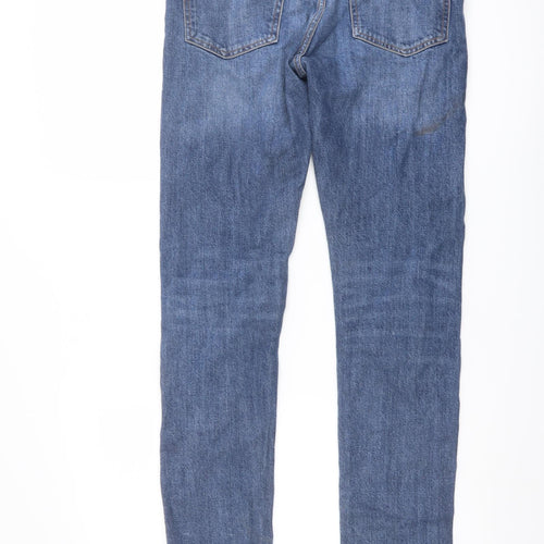 H&M Mens Blue Cotton Skinny Jeans Size 28 in L31 in Slim Button