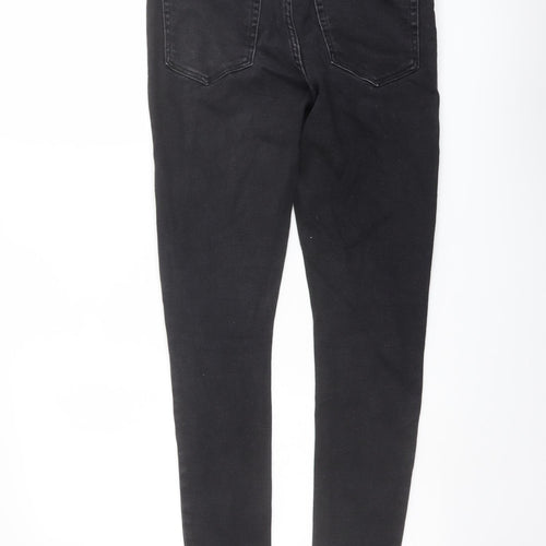 Topshop Womens Grey Cotton Skinny Jeans Size 30 in L32 in Regular Button