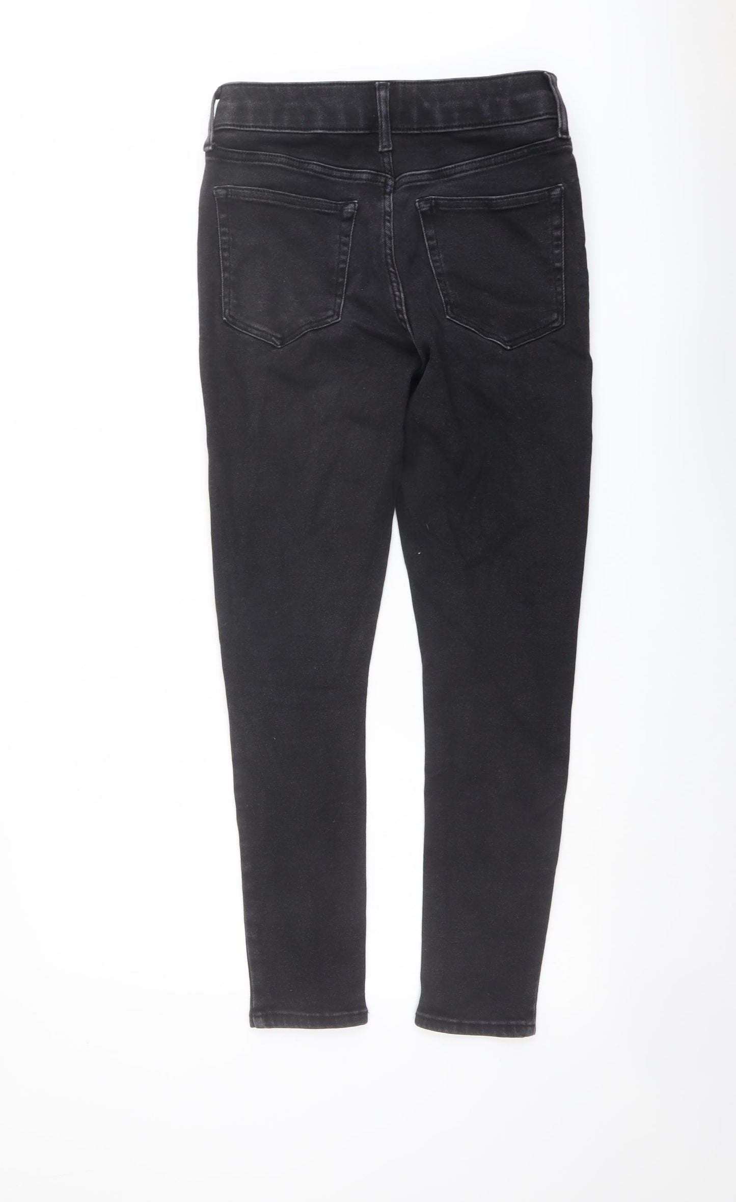 Topshop Womens Grey Cotton Skinny Jeans Size 30 in L32 in Regular Button
