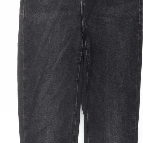 Topshop Womens Grey Cotton Skinny Jeans Size 30 in L32 in Regular Button
