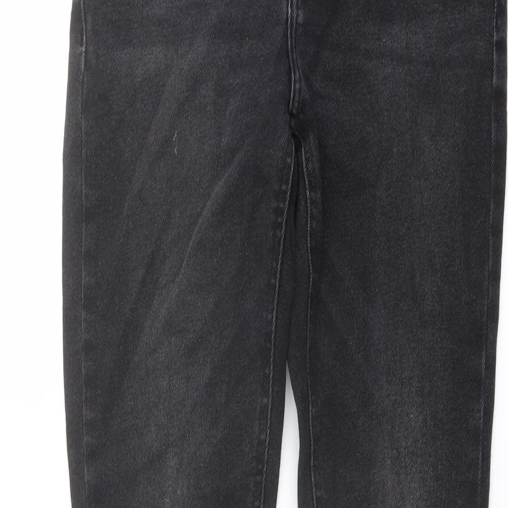 Topshop Womens Grey Cotton Skinny Jeans Size 30 in L32 in Regular Button