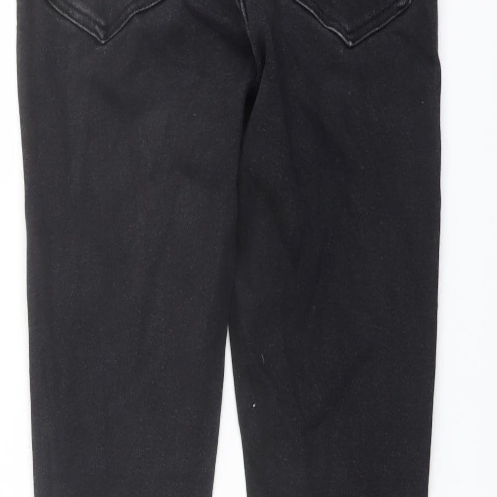 Topshop Womens Grey Cotton Skinny Jeans Size 30 in L32 in Regular Button