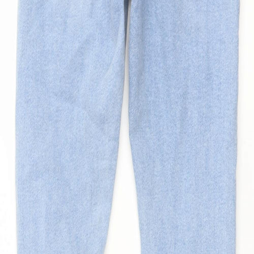 Denim & Co. Womens Blue Cotton Skinny Jeans Size 8 L27 in Regular Button