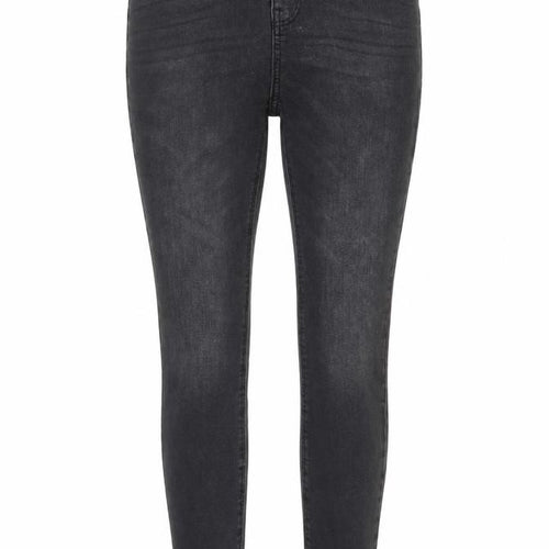 Denim & Co. Womens Grey Cotton Skinny Jeans Size 8 L26 in Regular Button