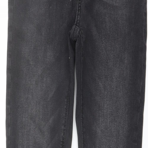 Denim & Co. Womens Grey Cotton Skinny Jeans Size 8 L26 in Regular Button