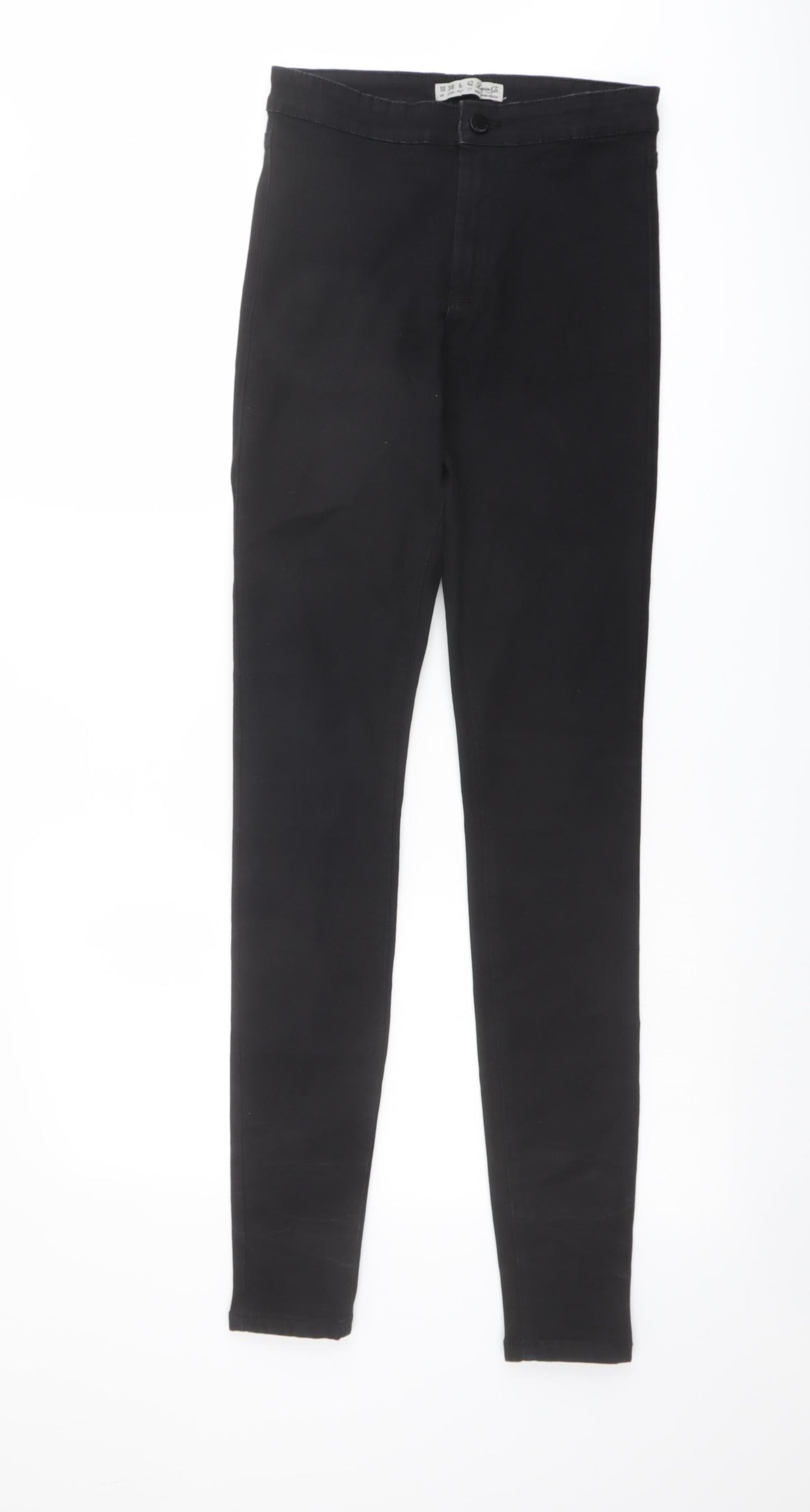 Denim & Co. Womens Black Cotton Skinny Jeans Size 10 L31 in Regular Button