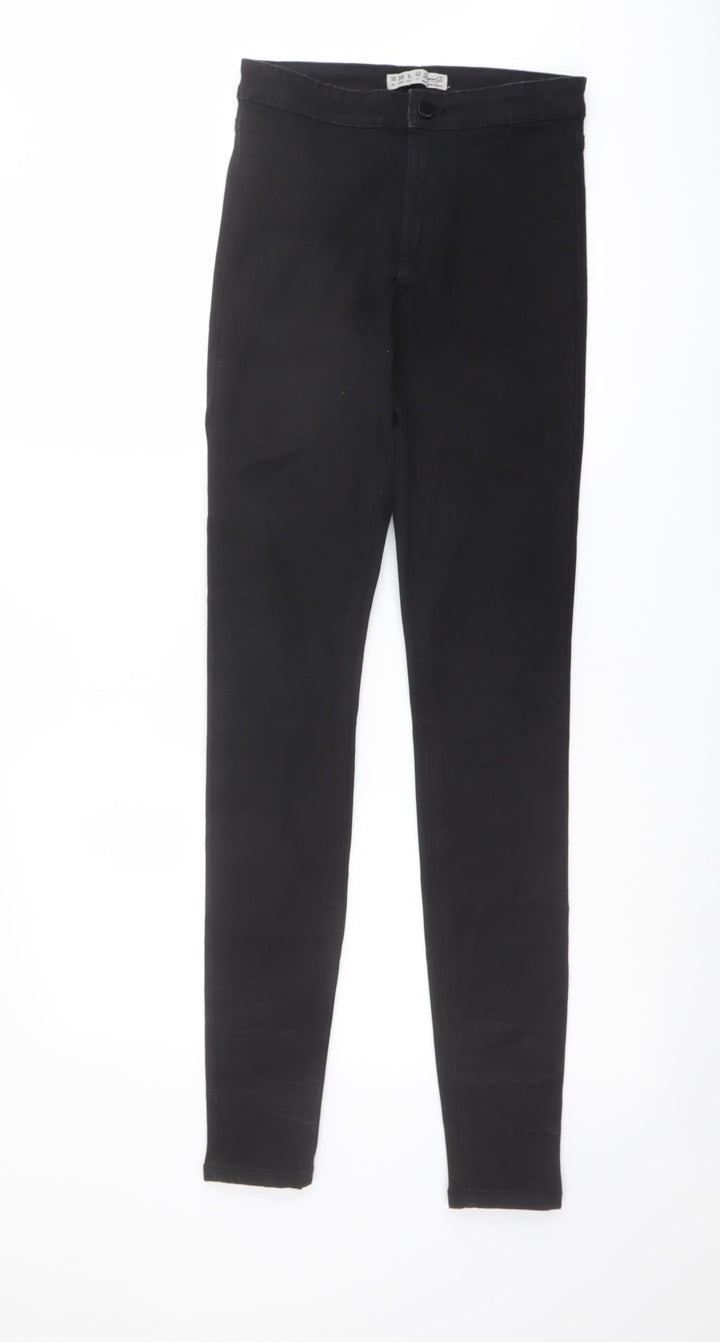 Denim & Co. Womens Black Cotton Skinny Jeans Size 10 L31 in Regular Button