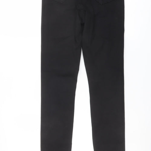 Denim & Co. Womens Black Cotton Skinny Jeans Size 10 L31 in Regular Button