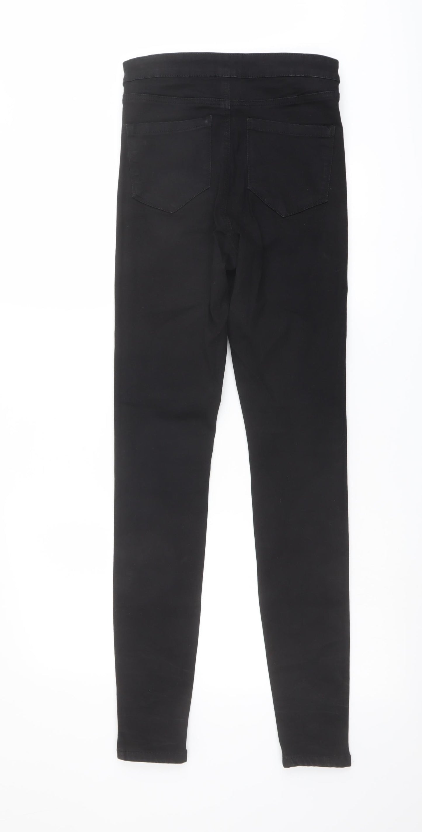 Denim & Co. Womens Black Cotton Skinny Jeans Size 10 L31 in Regular Button