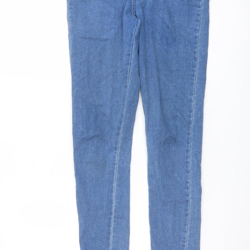 Denim & Co. Womens Blue Cotton Skinny Jeans Size 10 L30 in Regular Button
