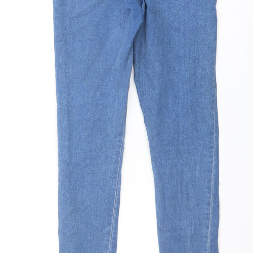 Denim & Co. Womens Blue Cotton Skinny Jeans Size 10 L30 in Regular Button