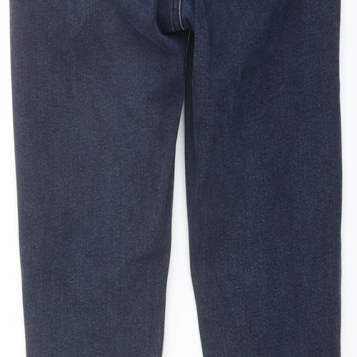 Topshop Womens Blue Cotton Skinny Jeans Size 28 in L25 in Regular Button
