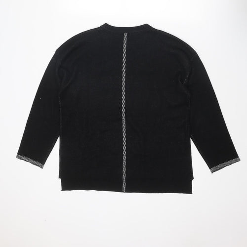 Sunday Womens Black Round Neck Polyamide Pullover Jumper Size M