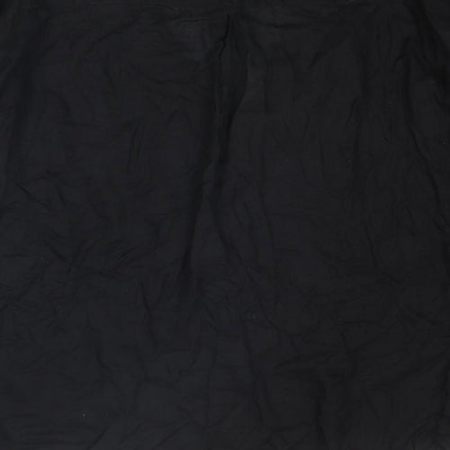 Lindex Womens Black Lyocell Basic Blouse Size M V-Neck