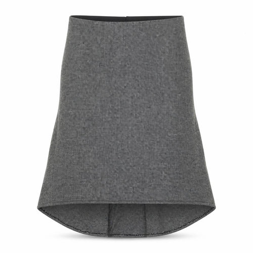 agnès b. Womens Black Geometric Wool A-Line Skirt Size 14 Zip