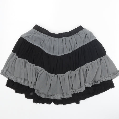 molo Girls Grey Colourblock Polyester Skater Skirt Size 9-10 Years Regular Pull On