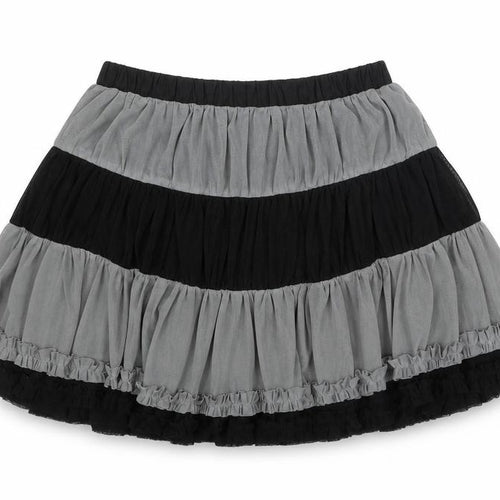 molo Girls Grey Colourblock Polyester Skater Skirt Size 9-10 Years Regular Pull On