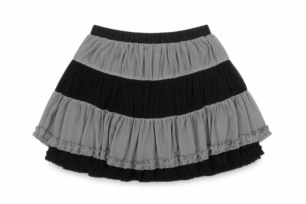 molo Girls Grey Colourblock Polyester Skater Skirt Size 9-10 Years Regular Pull On