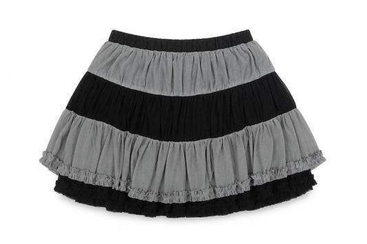 molo Girls Grey Colourblock Polyester Skater Skirt Size 9-10 Years Regular Pull On