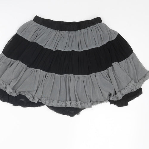 molo Girls Grey Colourblock Polyester Skater Skirt Size 9-10 Years Regular Pull On