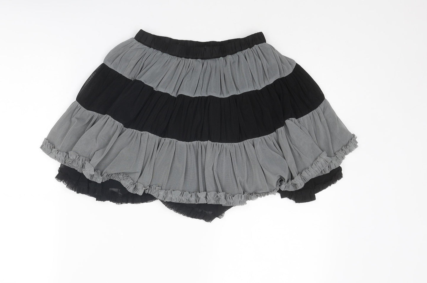 molo Girls Grey Colourblock Polyester Skater Skirt Size 9-10 Years Regular Pull On