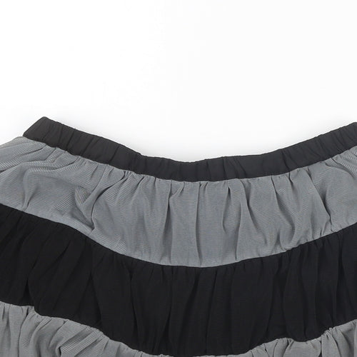 molo Girls Grey Colourblock Polyester Skater Skirt Size 9-10 Years Regular Pull On