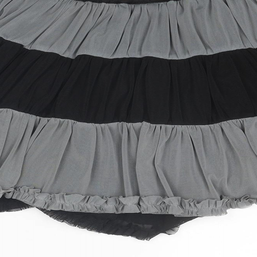 molo Girls Grey Colourblock Polyester Skater Skirt Size 9-10 Years Regular Pull On
